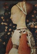 Antonio Pisanello A portrait of a young princess oil painting on canvas